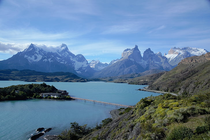 Chile, Parque Nacional, América del sur, montañas, Lago, montaña, naturaleza