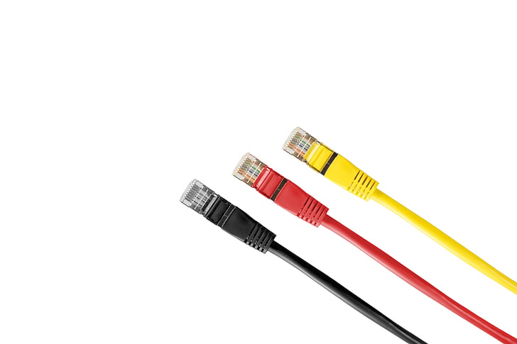connecteur réseau, câble, patch, câble de raccordement, RJ, RJ45, RJ-45