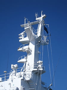 Barche di pattuglia, Mizuki, cielo blu, protezione di litorale del Giappone, guardia costiera, Isola di Ishigaki, sicurezza di isole di Senkaku