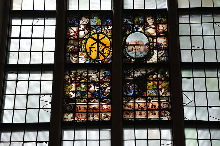 bažnyčia, tikėjimas, Bažnyčios langas, stiklo, Beicas, tekstas, grafika