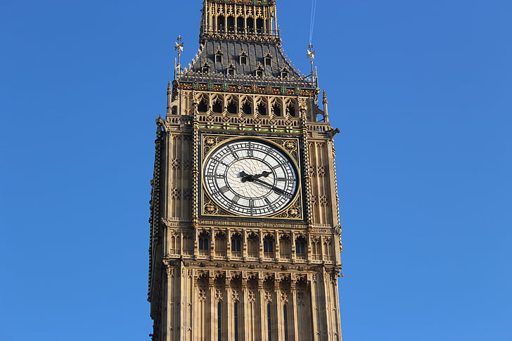 Big ben, Londres, Wes, Ben, gros, Parlement, horloge