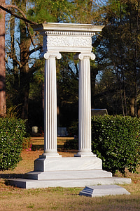 pilares, Monumento, estatua de, Cementerio, sepulcro, lápida mortuoria, religiosa