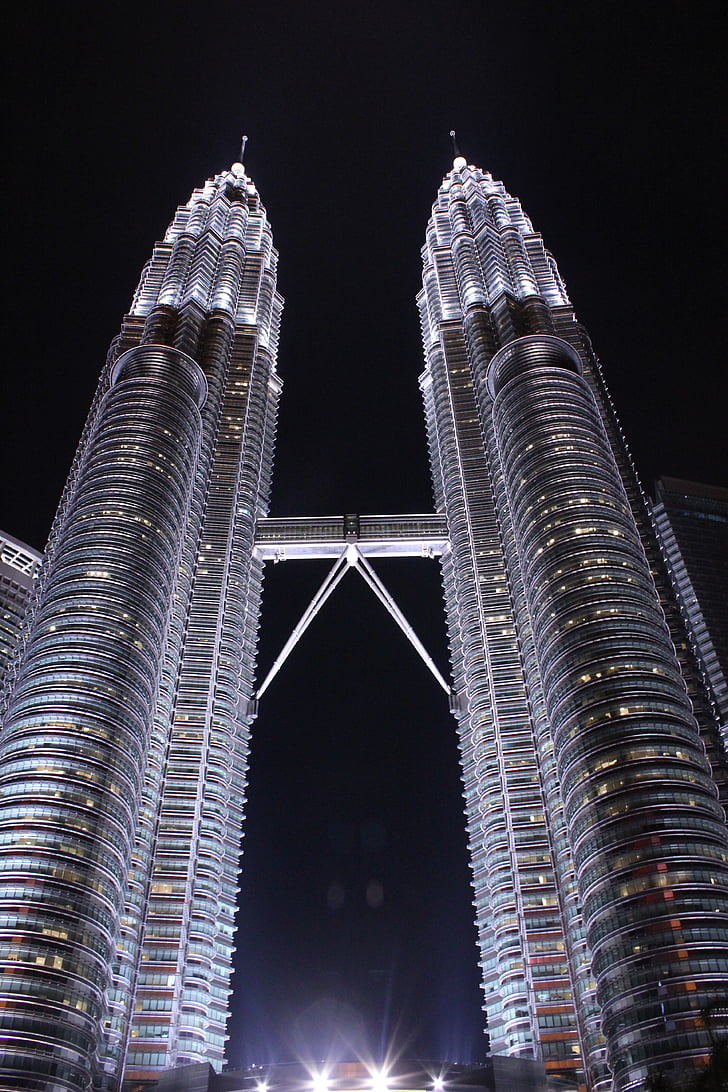 tvillingtårnene, Kuala lumpur, Malaysia, KLCC, skyskraper, byen, landemerke