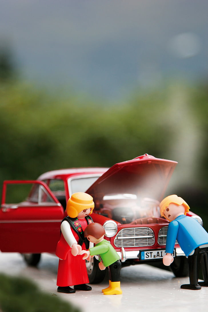 selective, focus, photography, lego, family, red, car