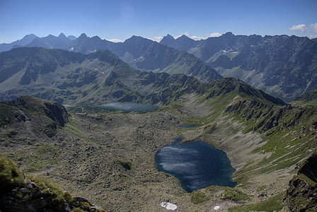 Tatrai, kraštovaizdžio, vaizdas iš viršaus, kalnai, Rodyti, Gamta, kalnų