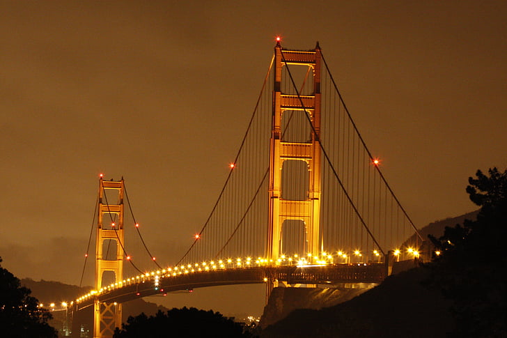 Сан-Франциско, Мост Золотые ворота, Висячий мост, мост, Калифорния, Ориентир, исторические