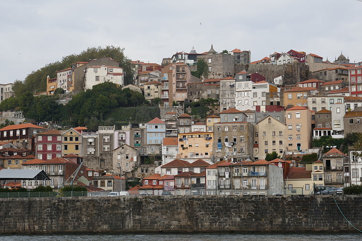 Porto, Portugal, staden, arkitektur, historiska, byggnad