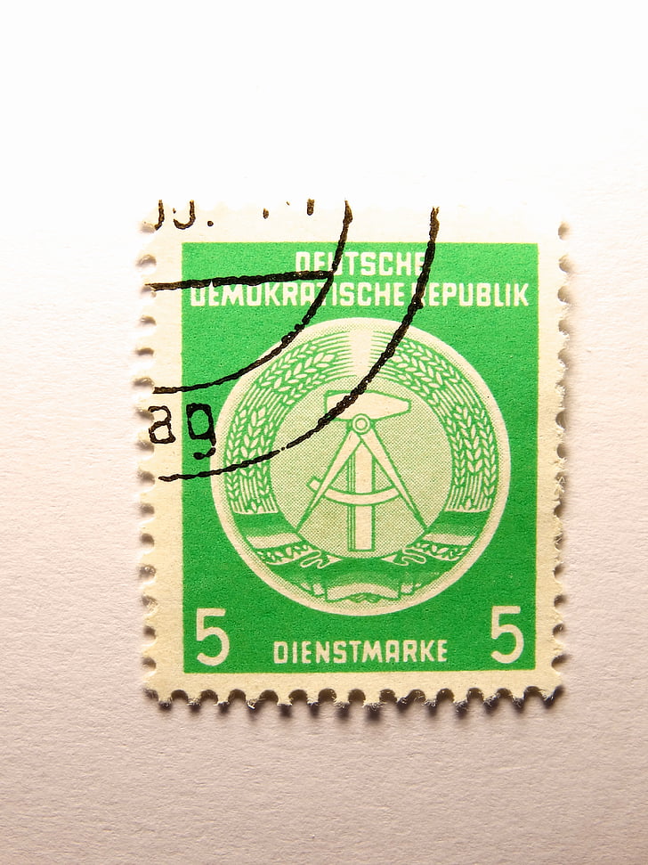 bélyegző, DDR, tízcentes, Post, postai bélyeg