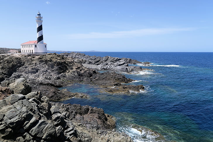 pool, Lighthouse, Menorca, Cape favaritx, Hispaania, Baleaari saared, Vahemere