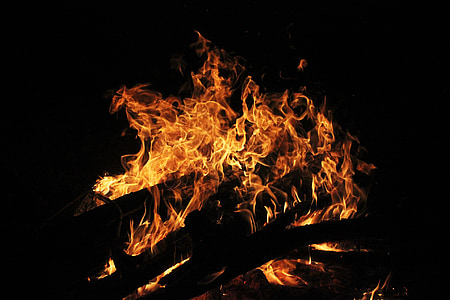 φλόγα, σπινθήρες, η φωτιά, διανυκτέρευση, ξύλο