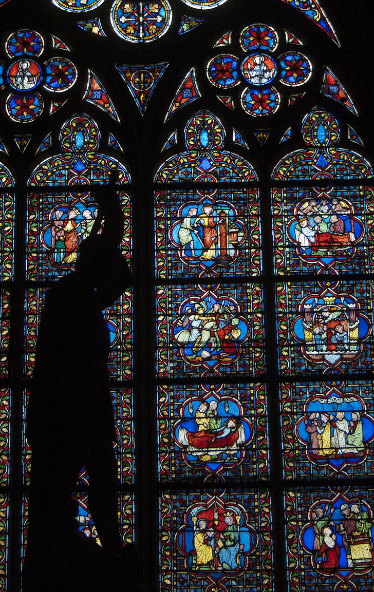 kyrkan, målat glas, martyren, Saint, glas, fönster, religion