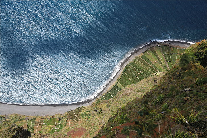 Madeira, Portugal, acantilado, acantilados de, mar, Atlántico, roca