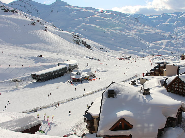 Vinter, Val thorens, Frankrike, Ski, snø, Alpene, Resort