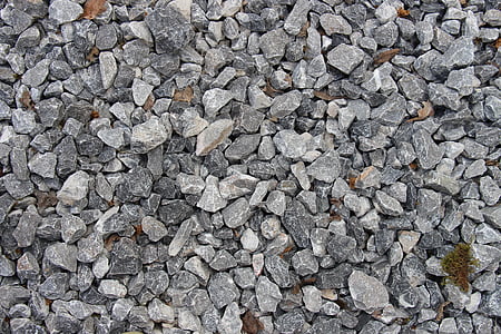gravel, stones, pebbles, boulder, rock, grey, ground