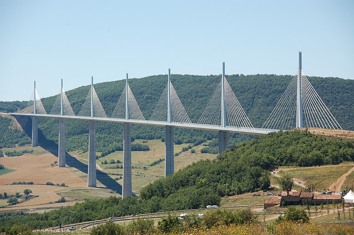Viadukt von Millau, Sommer, Urlaub, Frankreich