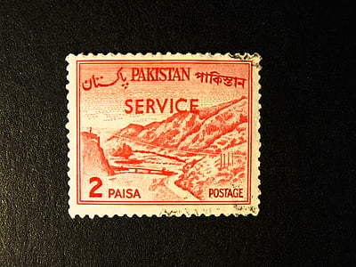 sello, Exponer, PTT, de franqueo, marca de fábrica, Pakistán, sello de correos