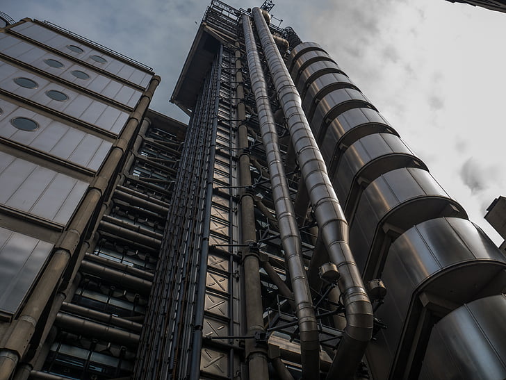 London, bangunan, futuristik, baja