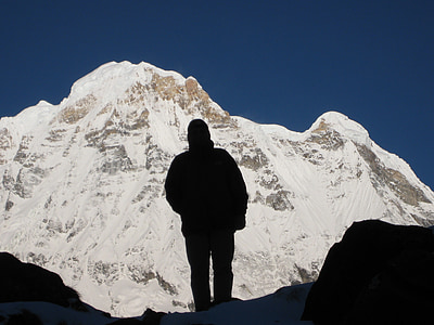 Annapurna, Himalajai, Nepalas, kalnai, žygiai pėsčiomis, Trekas, Wanderer