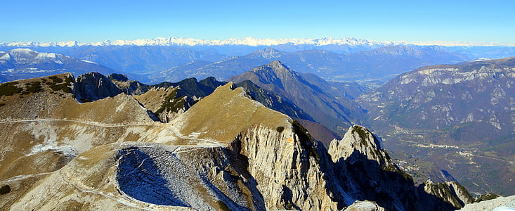 Munţii, peisaj, Alpii, Italia, Adamello, zăpadă, munte