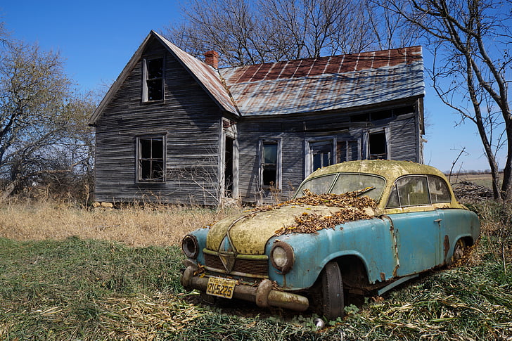 Borgward hansa, Oldtimer, šrot auto, odpad, zrezivělý, nerez, vrak auta