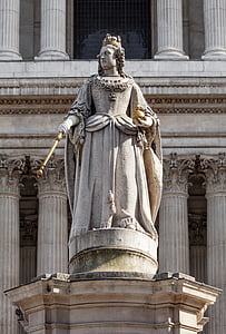 Anna Stuartovna, Svatý Pavel, Katedrála, Londýn, Anglie, socha, sochařství