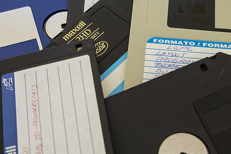 disquette, données, disque, disquette, disquette, mémoire, médias