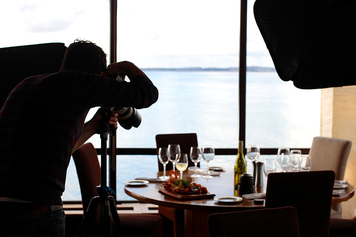 fotografia, fotògraf, aliments, Restaurant, taula, close-up, fotos