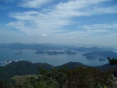 Geoje, República da Coreia, costeiras, mar, natureza, nuvem, viagens