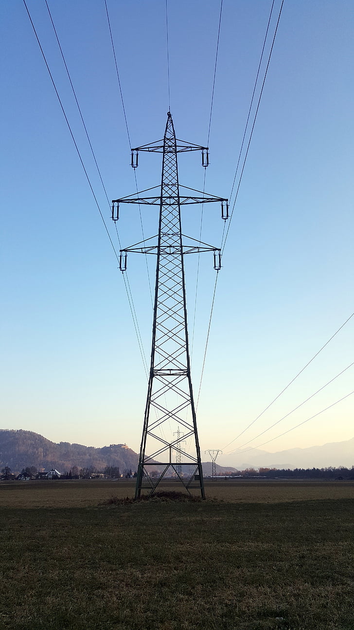 current, power poles, power line, electricity, energy, pylon, technology