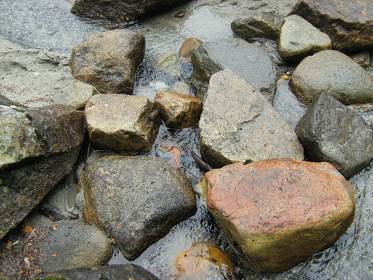 Rocky stream, lähdevettä, vesi, Creek, luonnollinen, erämaa, ulkona