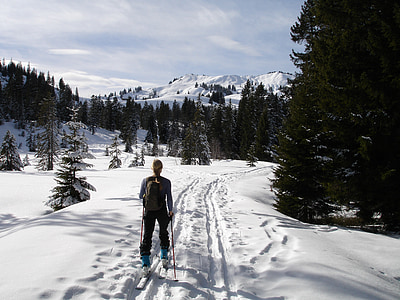 Backcountry skiiing, người tiền nhiệm skitouren, Diolkos, Allgäu, Thung lũng gunzesrieder, hoellritzereck, thể thao mùa đông