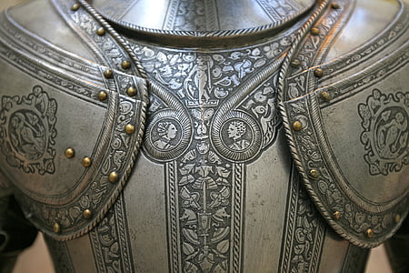 armadura cavallers, vestit d'arnès, metall, anyada, protecció, Guerra, històric