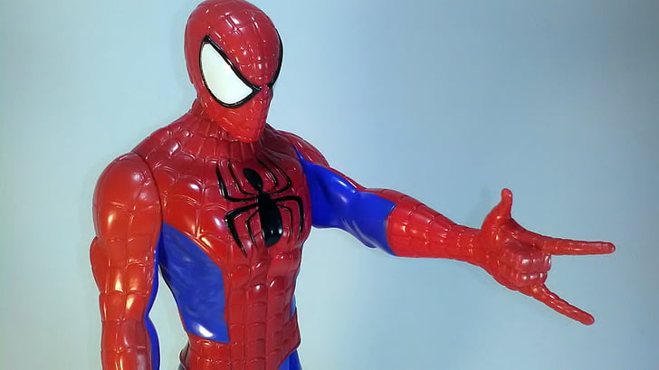 Spider man, hrdina, superhrdina, hračka, plast, obrázok, Marvel