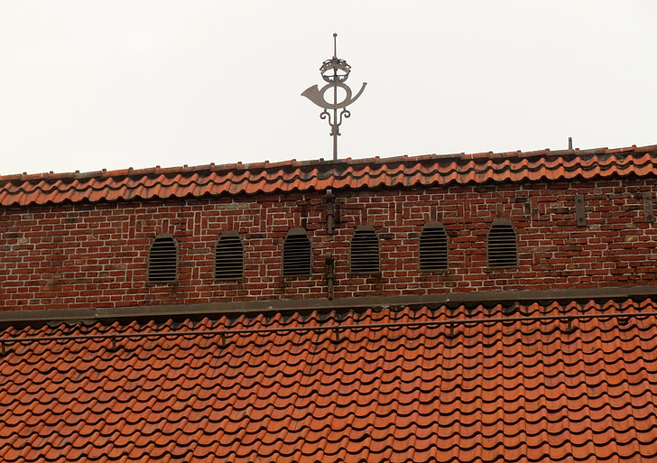 cubierta de teja, techo, edificio, histórico, Skane, Kristianstad