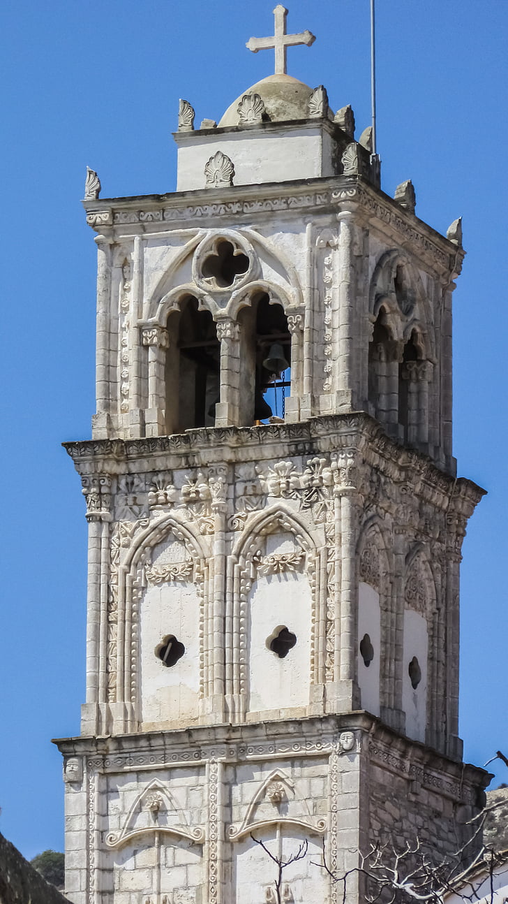 塞浦路斯, lefkara, 教会, 钟楼, 建筑, 宗教, 东正教