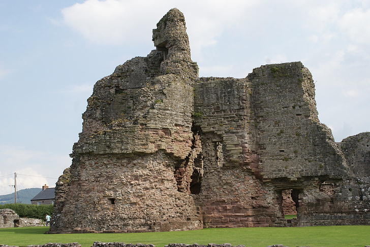 ruin, slott, Wales, semester, landskapsfotografering, Bra-resa, landsbygd