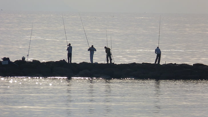 pescadores, mar, pesca