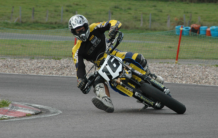 motorcycle racing, motorcycle, race, supermoto, 2012, banked turn, corner