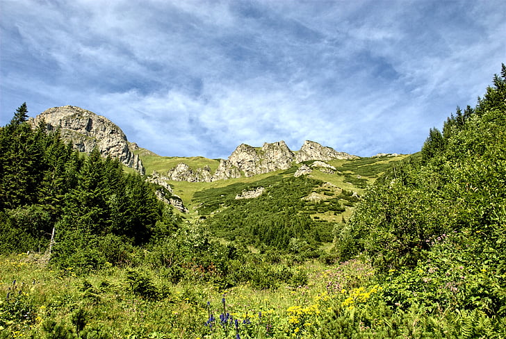 Татри, Словакия, пейзаж, Изглед отгоре, планини, изглед, природата
