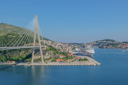 Croazia, Dubrovnik, paesaggio, Viaggi, mare, oceano, Ponte