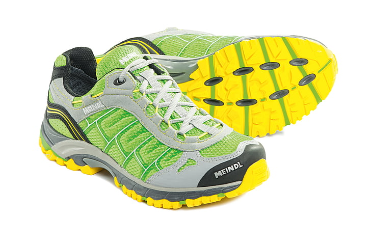 schoen, sport schoen, Trail running, sport, uitvoeren, loopschoenen, groen