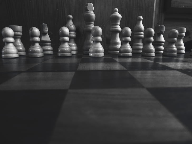negre, blanc, moderna, casa, escacs, estratègia, competència