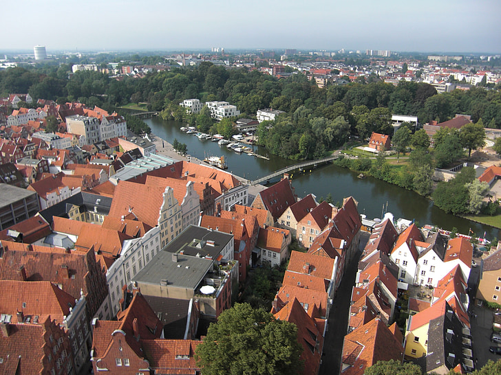 Lübeck, eski şehir, Hansa Birliği, Hansa kenti, Orta Çağ, şehir merkezinde