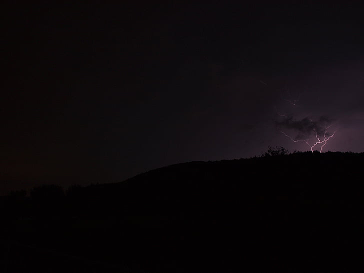 blykstė, tamsus, debesys, Audra, Flash iš žaibo, Debesuota su pragiedruliais