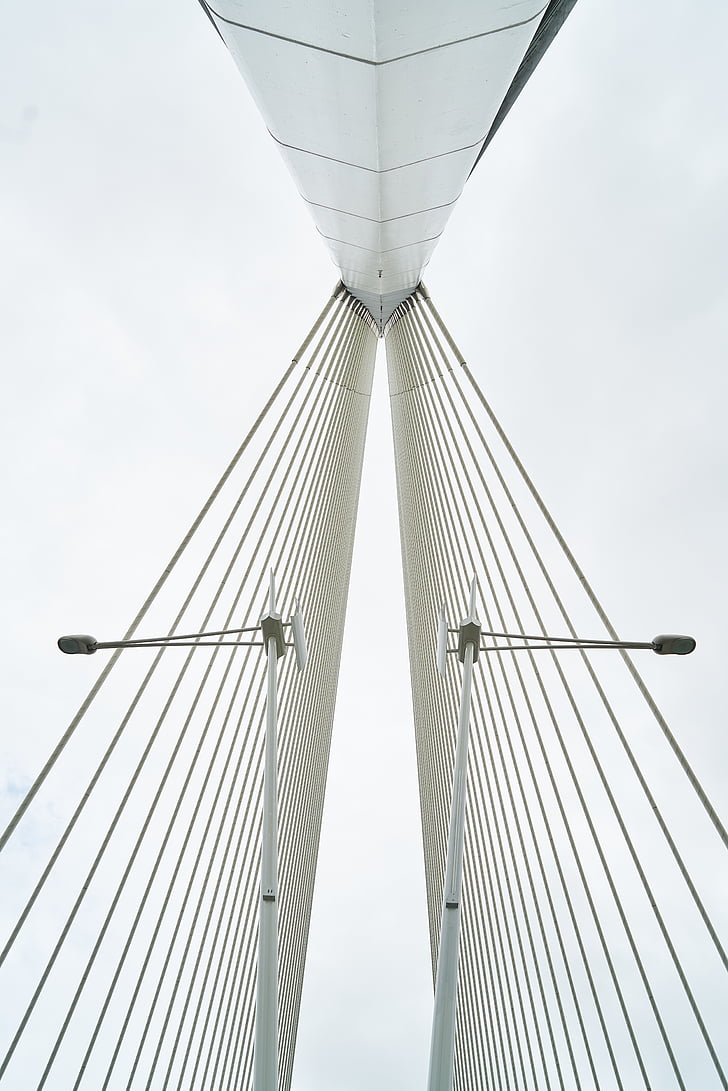 bridge, contemporary, steel, daniel, white, geometric shapes, design