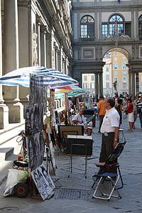 Florence, rue, Etalage, Italie