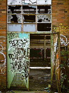 factory, lapsed, ruin, old factory, decay, leave, hall