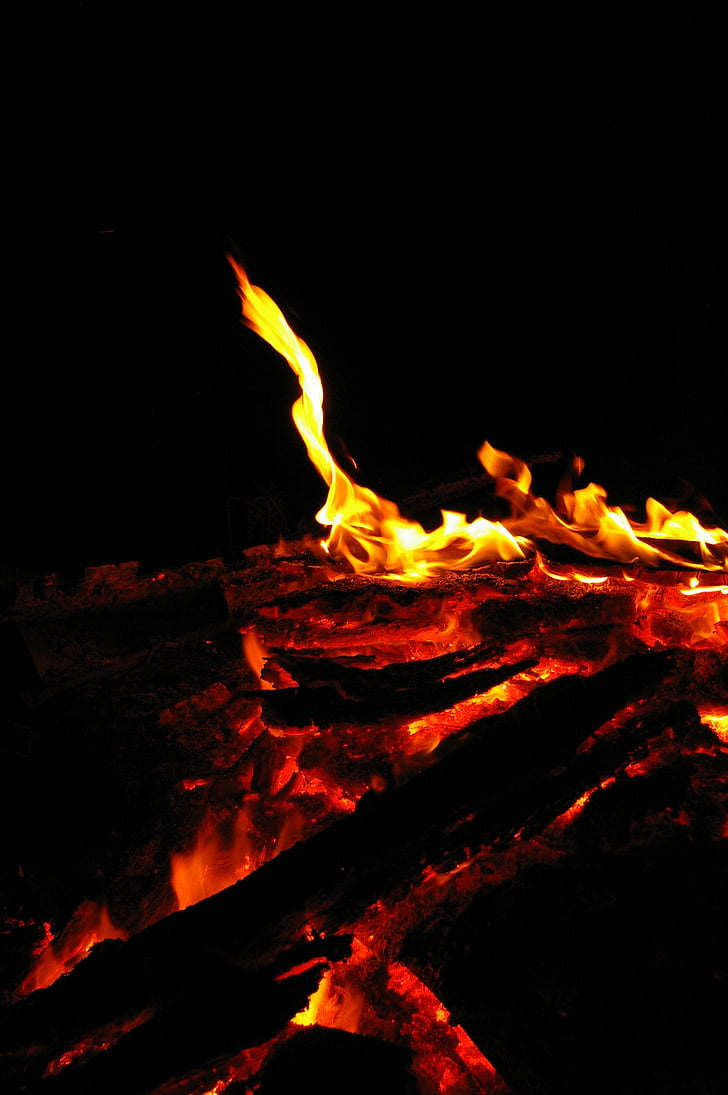 brand, lys, brænde, brænding, flamme, varme, rød
