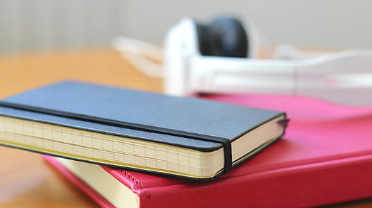 blur, könyv, közeli kép:, Főiskola, adatok, íróasztal, oktatás