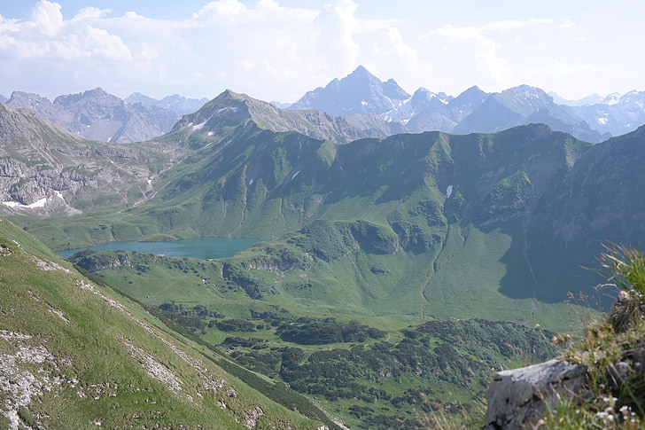 schrecksee, hochgebirgssee, Alpes d’Allgäu, Lac, eau, haute vallée de Beck-like, haute vallée